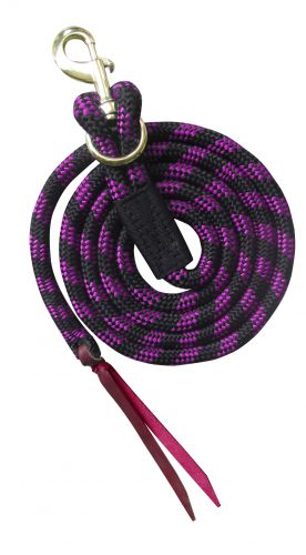 Showman  8' nylon pro braid lead rope with removable brass snap #3